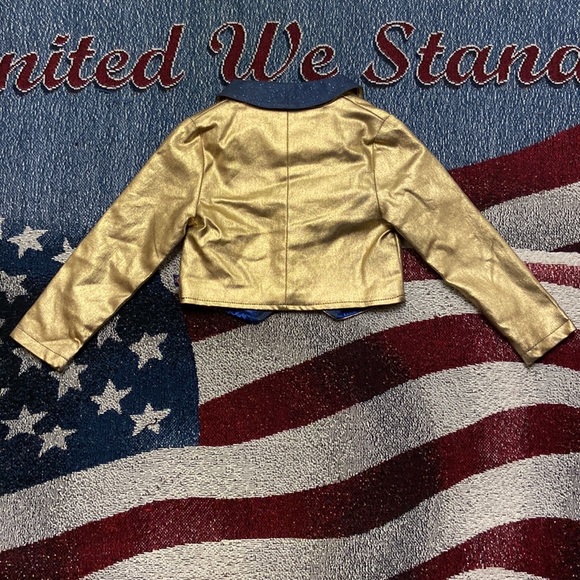 NWT Truly scrumptious designed by Heidi Klum gold blazer 3T glitte… - Picture 3 of 9